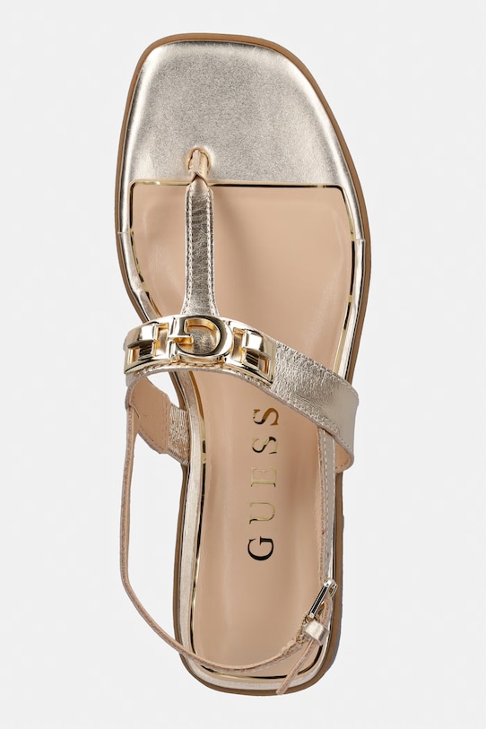 Guess σανδάλια Γυναικεία από δέρμα RAMIRY χρυσαφί FLJRMY.LEM03.PLATI