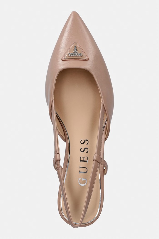 Guess lodičky kožené YANNO2 béžová FLJY2N.LEA05.NUDE