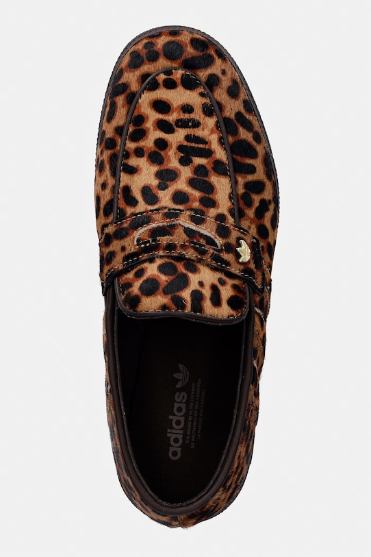 adidas Originals mokasyny damskie skórzane Handball Spezial Loafer brązowy KJ2526