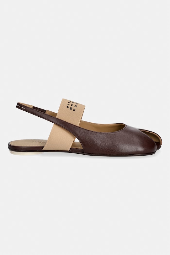 MM6 Maison Margiela sandały skórzane S59WP0212.P3628.T2259 brązowy SS26