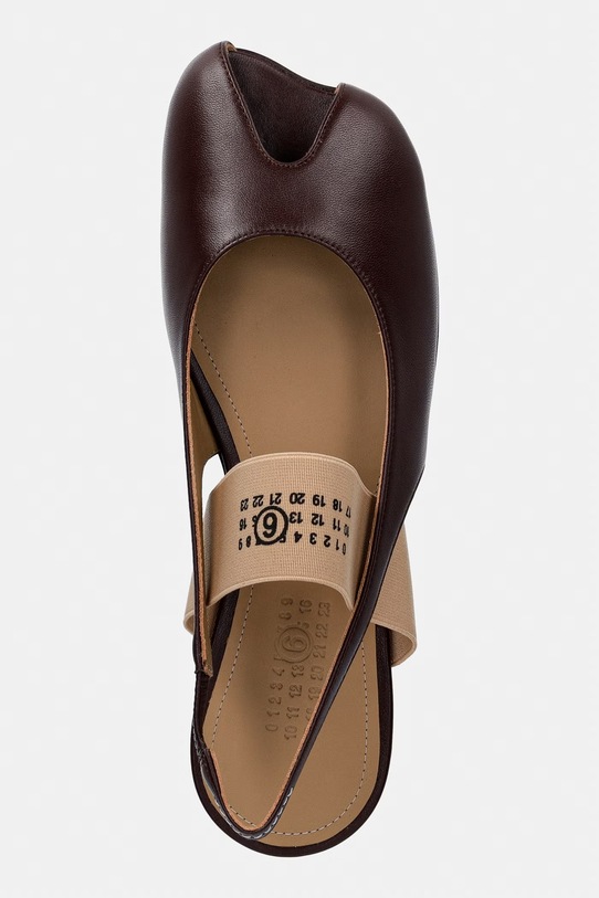MM6 Maison Margiela sandały skórzane brązowy S59WP0212.P3628.T2259