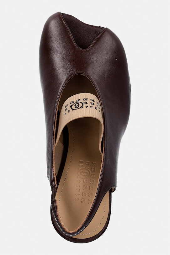 MM6 Maison Margiela sandały skórzane brązowy S59WP0213.P3628.T2259