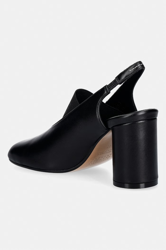 Obuwie MM6 Maison Margiela czółenka z odkrytą piętą damskie skórzane S59WP0213.P3628.T8013 czarny