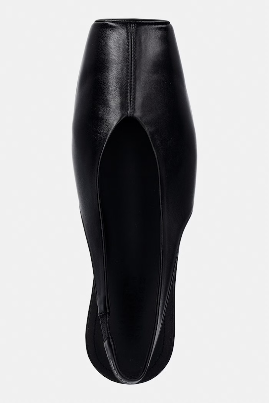 MM6 Maison Margiela baleriny skórzane czarny S59WX0079.P3628.T8013