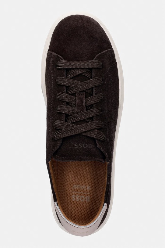 Замшеві кросівки BOSS Kieran коричневий 50563336.207
