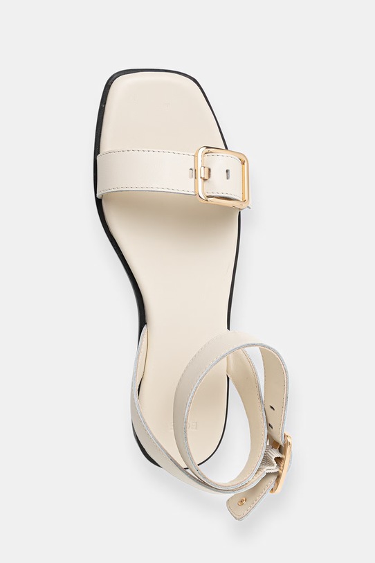 BOSS sandały damskie skórzane Charlize beżowy 50563332.119