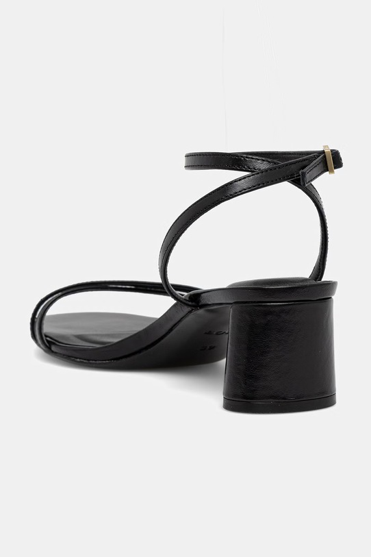 Взуття BOSS босоніжки на каблуку шкіряні Gracey 50563433.001 чорний