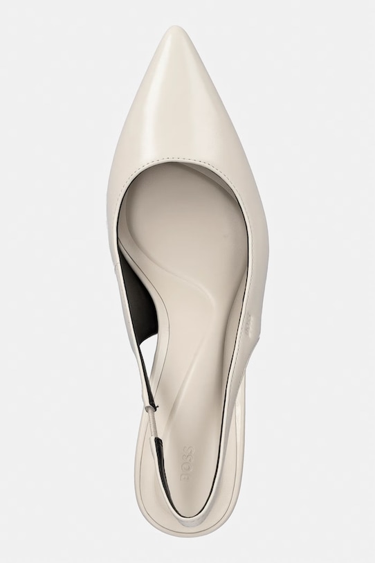 BOSS szpilki skórzane Gracey beżowy 50563442.119