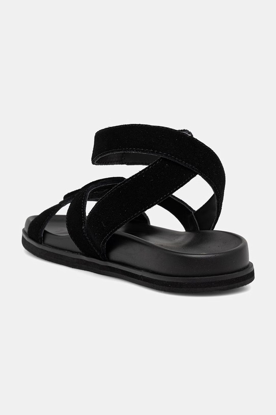 Obuv BOSS sandále dámske semišové Freyah 50563358.001 čierna