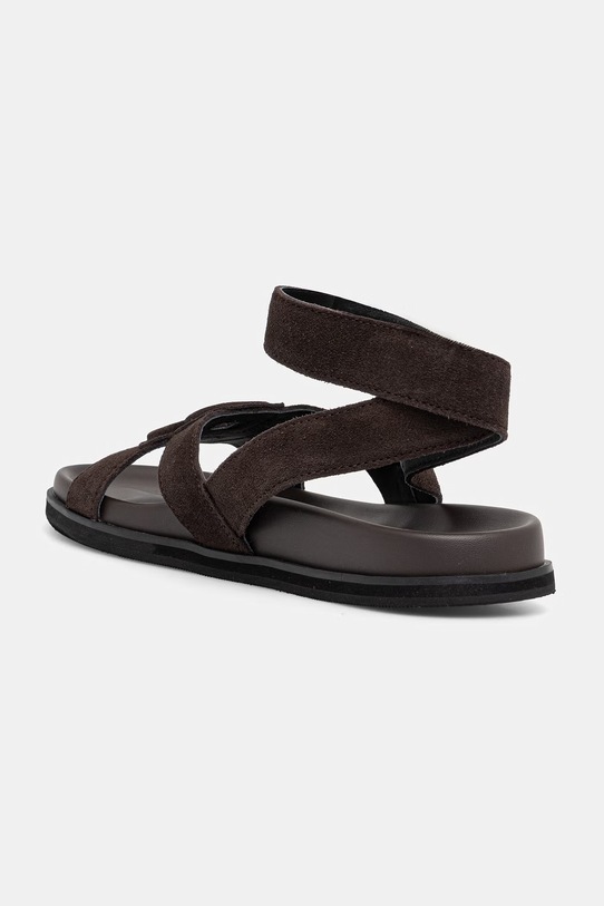 Obuwie BOSS sandały damskie skórzane Freyah 50563358.207 brązowy