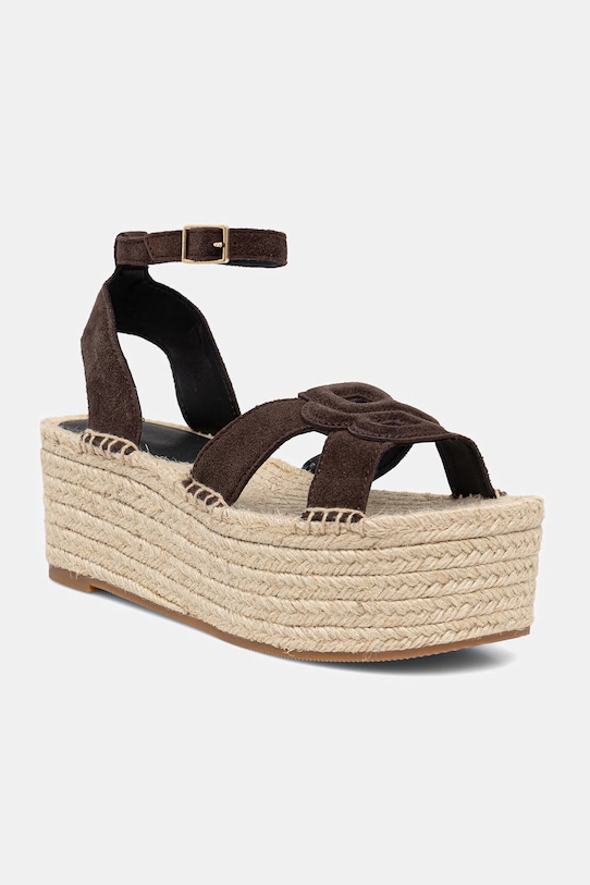 BOSS босоніжки на платформі замшеві Machica коричневий 50563446.207