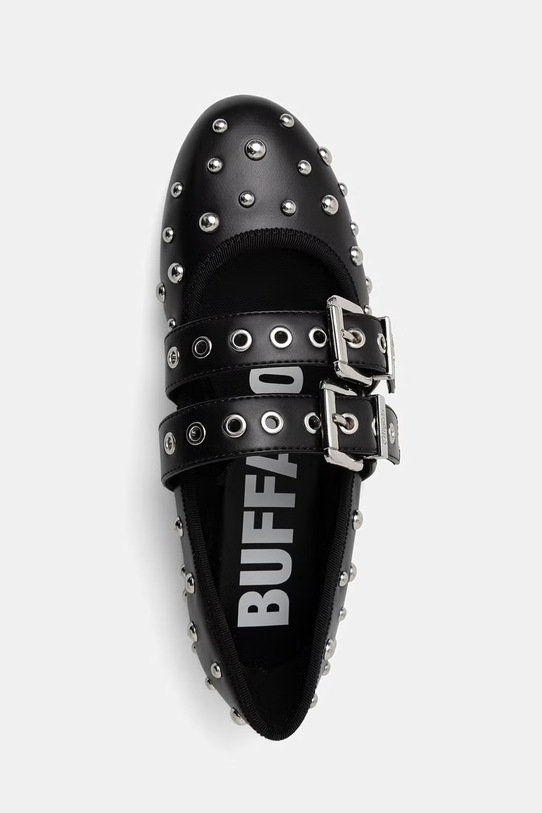 Buffalo μπαλαρίνες Daphne Stud μαύρο 1620059