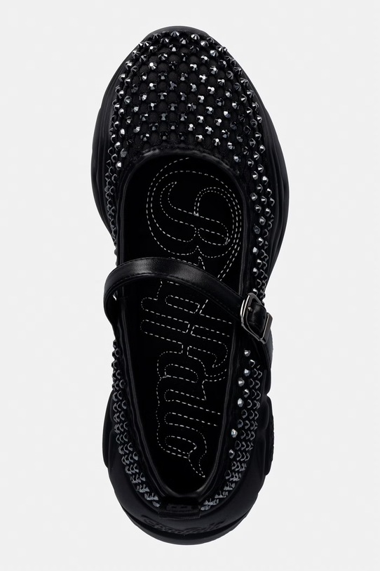 Buffalo μπαλαρίνες Binary Ballerina Glam μαύρο 1620066