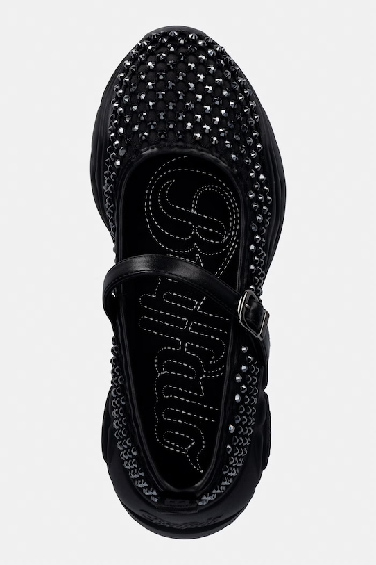 Buffalo μπαλαρίνες Binary Ballerina Glam μαύρο 1620066