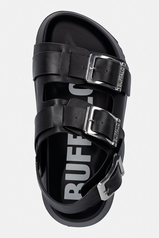 Buffalo sandále na platforme dámske Jane Athena Buckle čierna 1602318