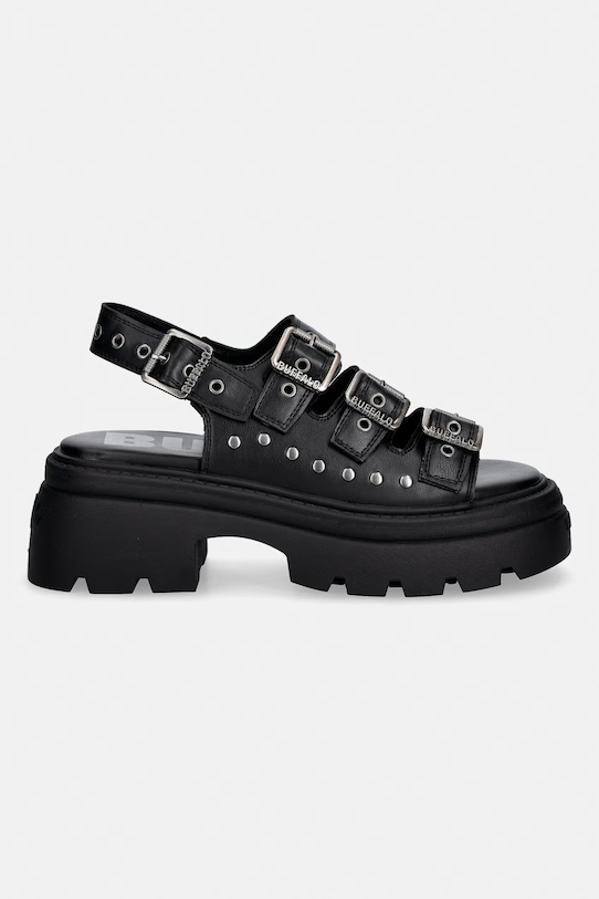 Buffalo sandále na platforme dámske Vega Athena Buckle 1602359 čierna SS26