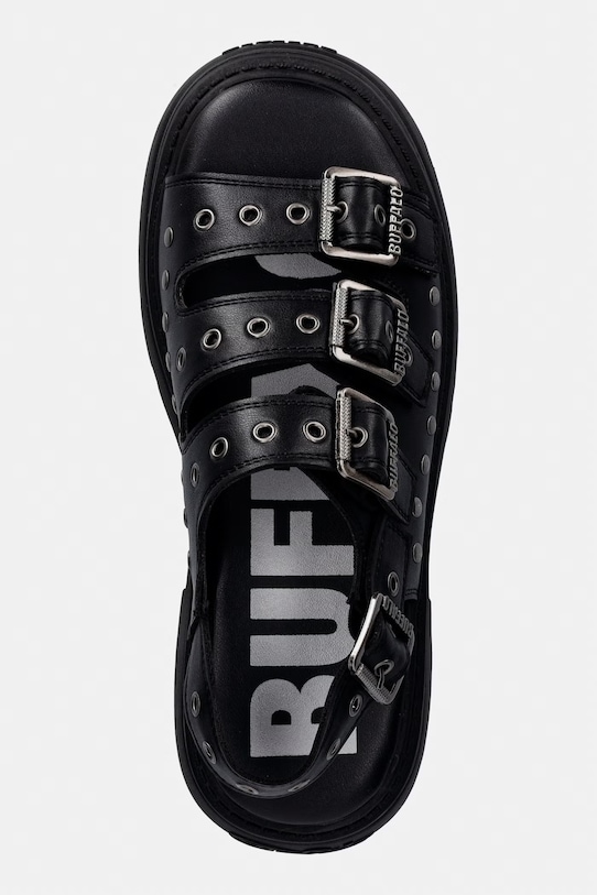 Buffalo sandále na platforme dámske Vega Athena Buckle čierna 1602359