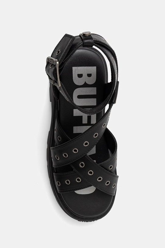 Buffalo sandały na platformie damskie Vega Mss Riv 1602360 czarny