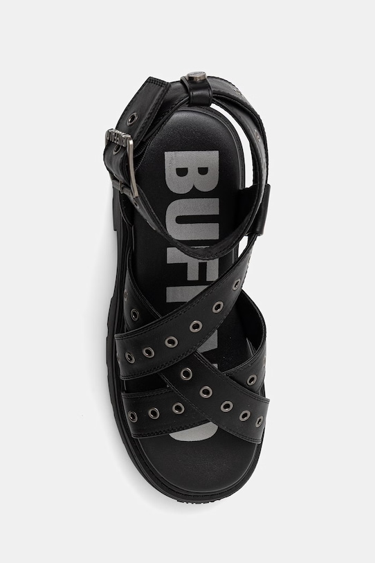 Buffalo sandały na platformie damskie Vega Mss Riv 1602360 czarny