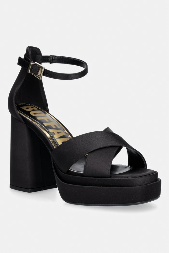 Buffalo sandále na podpätku May Cross čierna 1291666