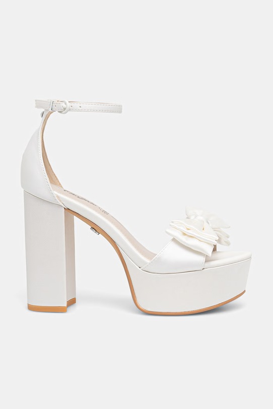 Buffalo sandale cu toc înalt Kya Bow Tb 1291684 alb SS26