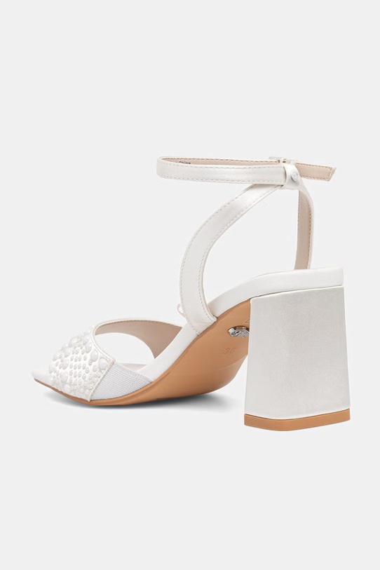 Încălțăminte Buffalo sandale cu toc Ashley Pearl 1291688 alb