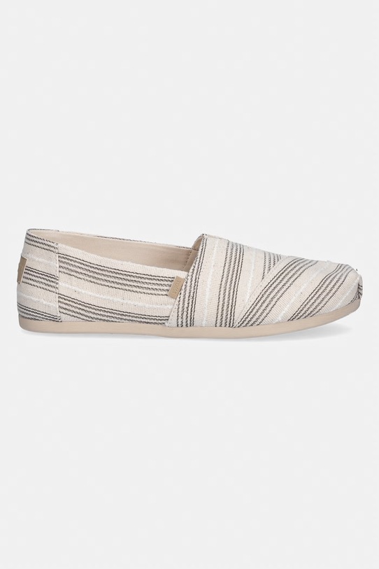 Toms espadryle na płaskim obcasie damskie ALPARGATA CLASSIC 10023037 beżowy SS26