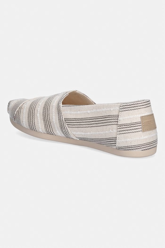 Obuwie Toms espadryle na płaskim obcasie damskie ALPARGATA CLASSIC 10023037 beżowy