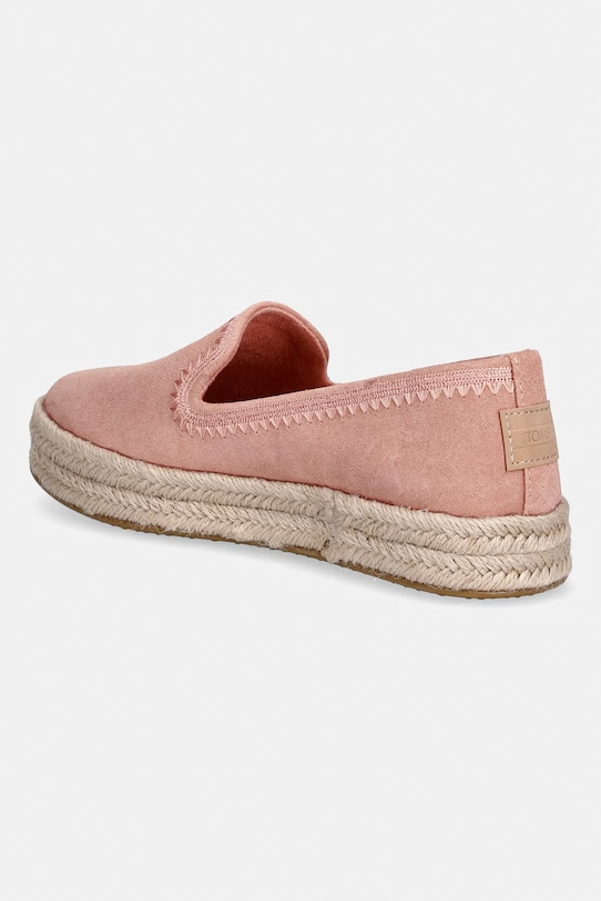 Obuwie Toms espadryle damskie zamszowe CAROLINA 10023061 pomarańczowy