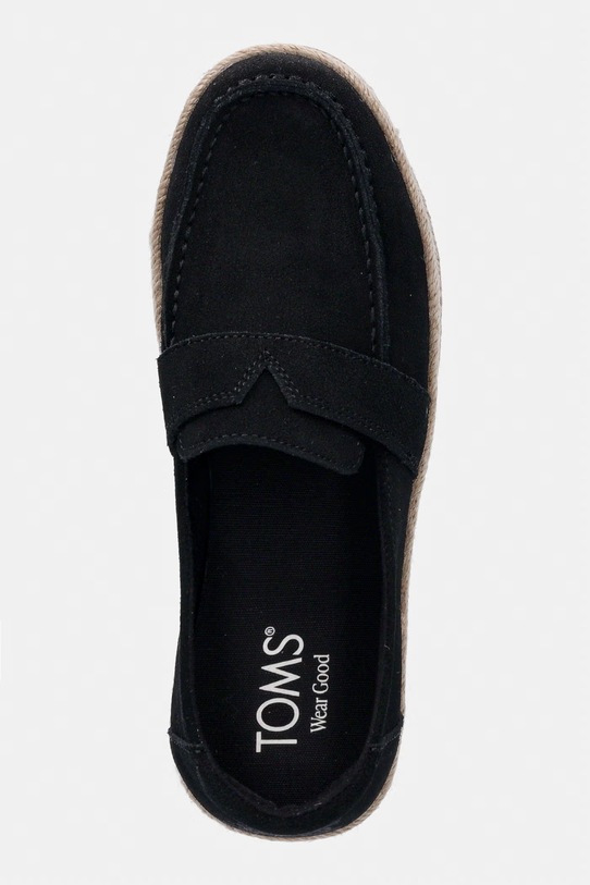 Toms espadrile de damă din piele întoarsă BLAKELY negru 10023067
