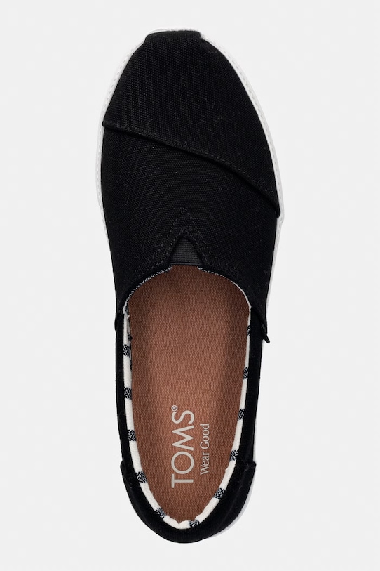 Toms ASHER PLATFORM espadryle damskie czarny 10023246