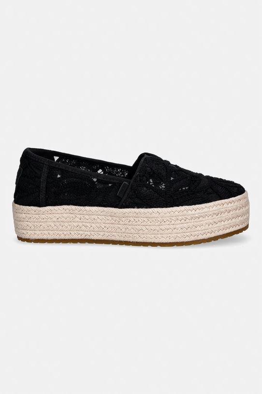 Toms espadryle na platformie damskie VALENCIA 10023046 czarny SS26