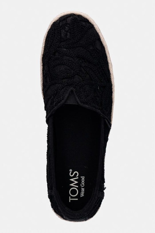 Toms espadryle na platformie damskie VALENCIA czarny 10023046