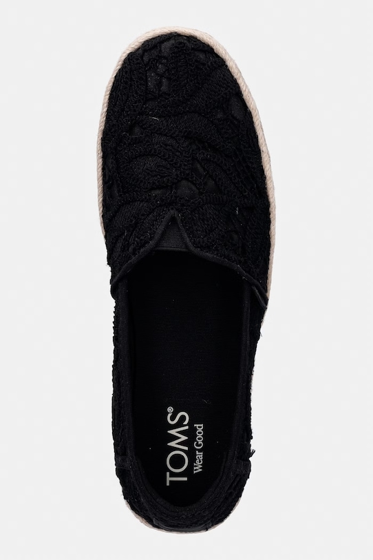 Toms espadryle na platformie damskie VALENCIA czarny 10023046