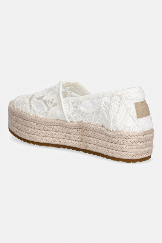 Obuwie Toms espadryle na platformie damskie VALENCIA 10023045 biały