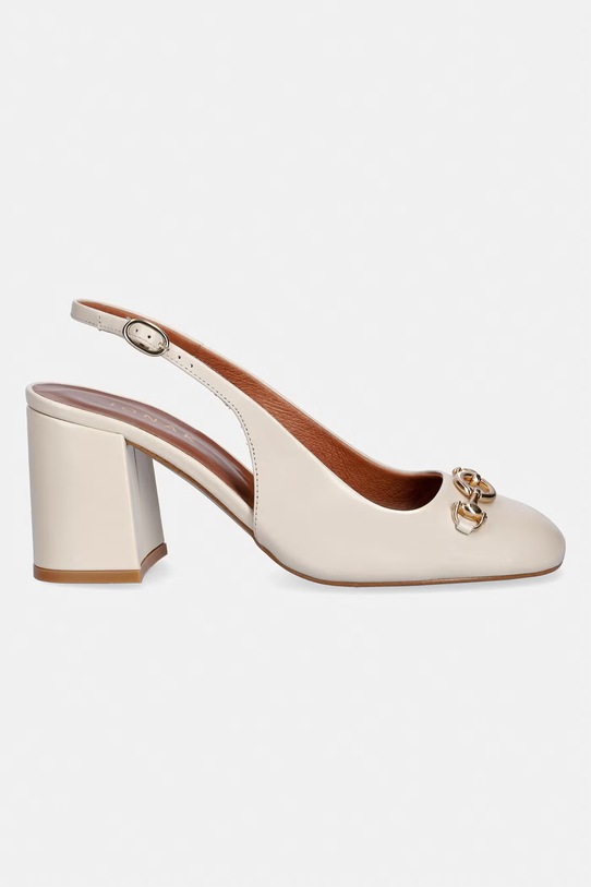 Δερμάτινες γόβες Jonak DECOUV CUIR VIEILLI Ecru 3800230 μπεζ SS26