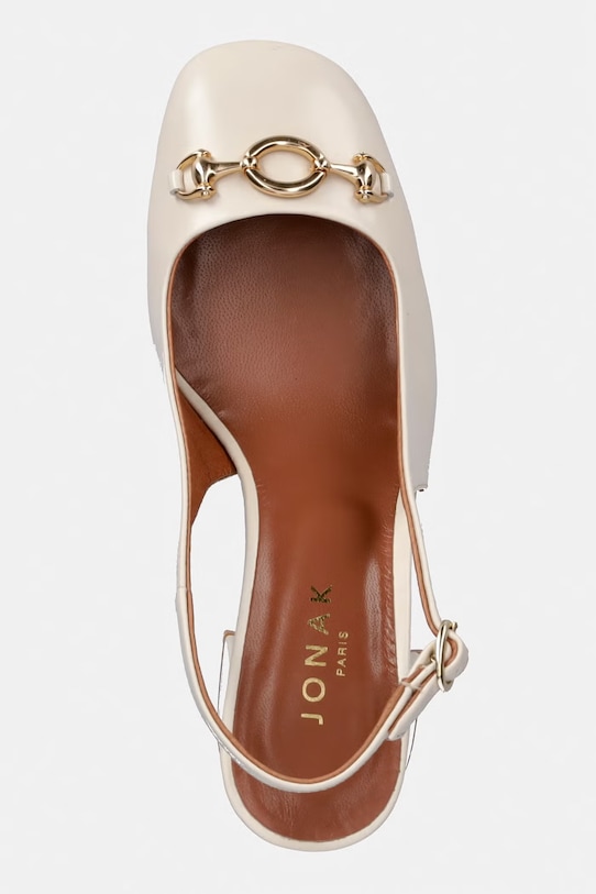 Δερμάτινες γόβες Jonak DECOUV CUIR VIEILLI Ecru μπεζ 3800230