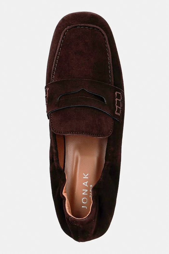 Jonak mokasyny damskie zamszowe DOMINIQUE VELOURS Marron brązowy 3800420