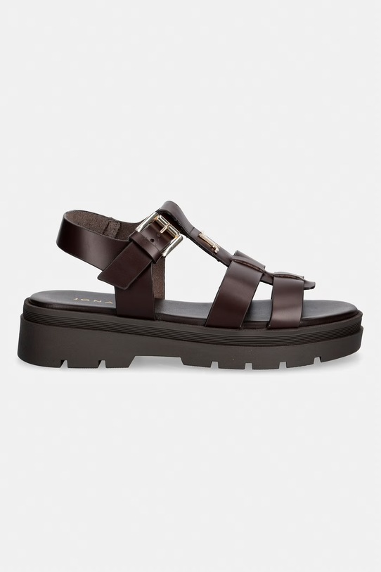 Jonak sandały damskie skórzane LIVERPOOL CUIR 3800407 brązowy SS26