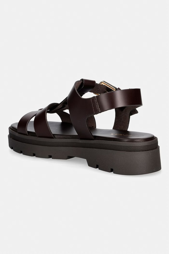 Obuwie Jonak sandały damskie skórzane LIVERPOOL CUIR 3800407 brązowy