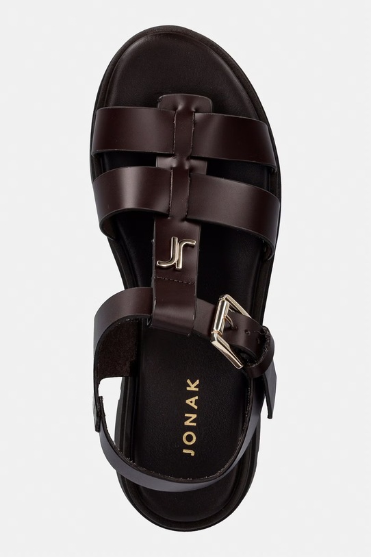 Jonak sandały damskie skórzane LIVERPOOL CUIR brązowy 3800407
