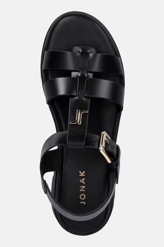 Jonak sandále dámske kožené LIVERPOOL CUIR čierna 3800407.E26