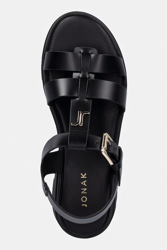 Jonak sandále dámske kožené LIVERPOOL CUIR čierna 3800407.E26