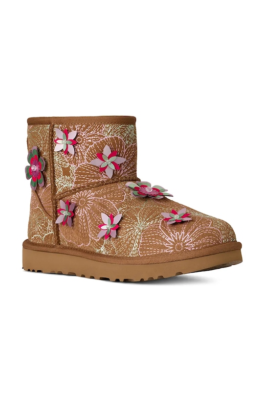 UGG cizme de zăpadă din piele întoarsă W Classic Mini Meadow 1181014.CHE maro SS26