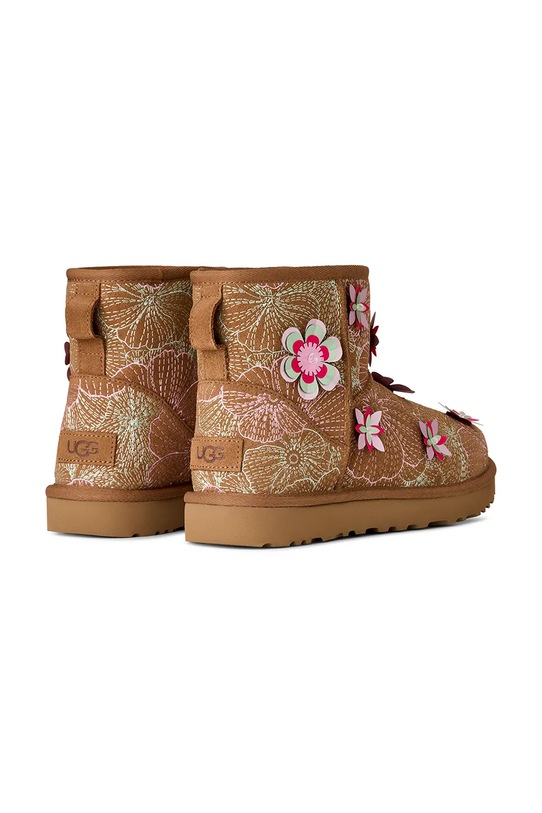 Încălțăminte UGG cizme de zăpadă din piele întoarsă W Classic Mini Meadow 1181014.CHE maro
