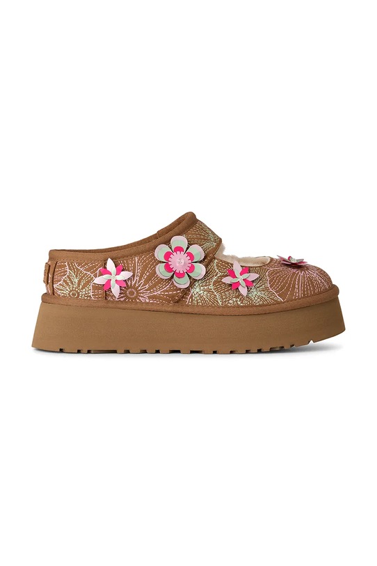 UGG baleriny zamszowe W Bea Mary Jane Meadow brązowy 1177151.CHE