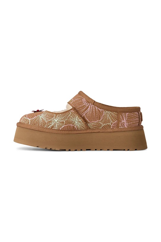 UGG baleriny zamszowe W Bea Mary Jane Meadow brązowy 1177151.CHE
