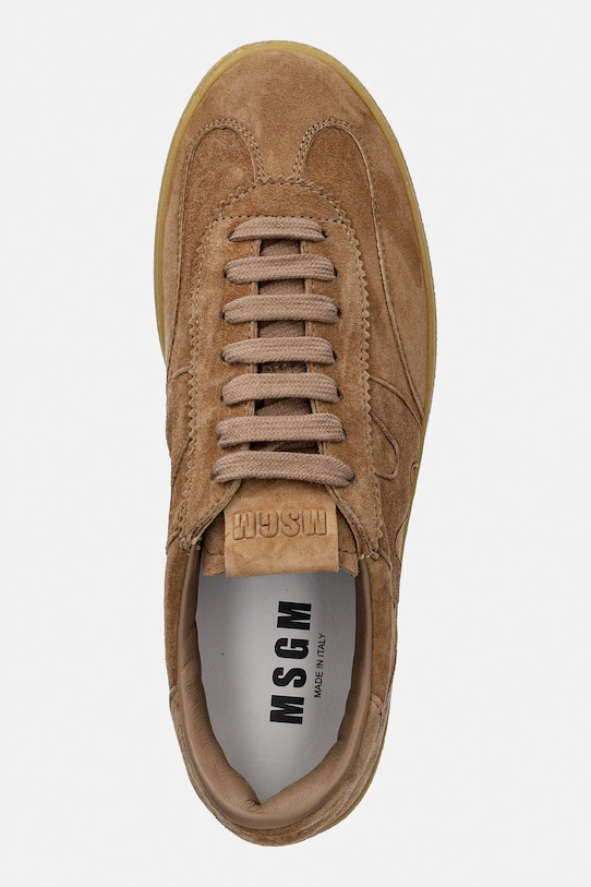 MSGM sneakersy nubukowe brązowy 4041MDS021.997.23