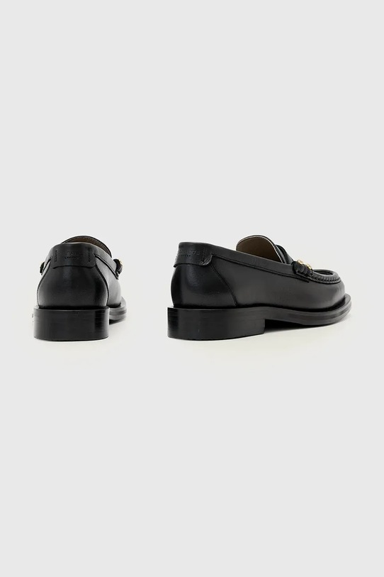 Obuwie AllSaints mokasyny damskie skórzane Bloom Stud Loafer W072FE czarny