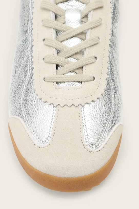 AllSaints sneakersy skórzane Kenny Runner W054FD.SLV srebrny